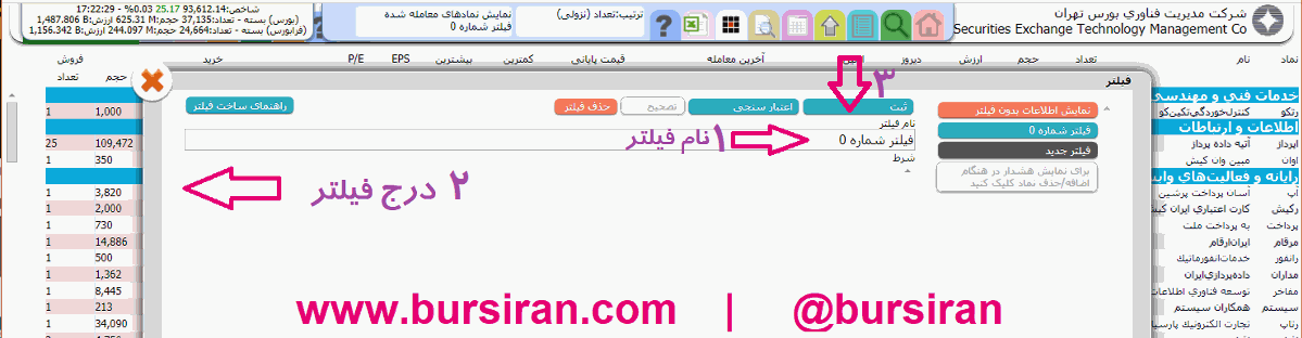 راهنمای تصویری نصب فیلتر دیده بان بورس - بورسیران
